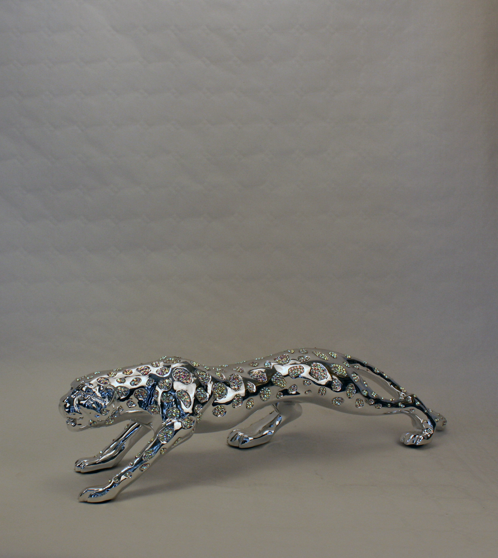 Leopard - Sølv med diamanter - Mellem - 1